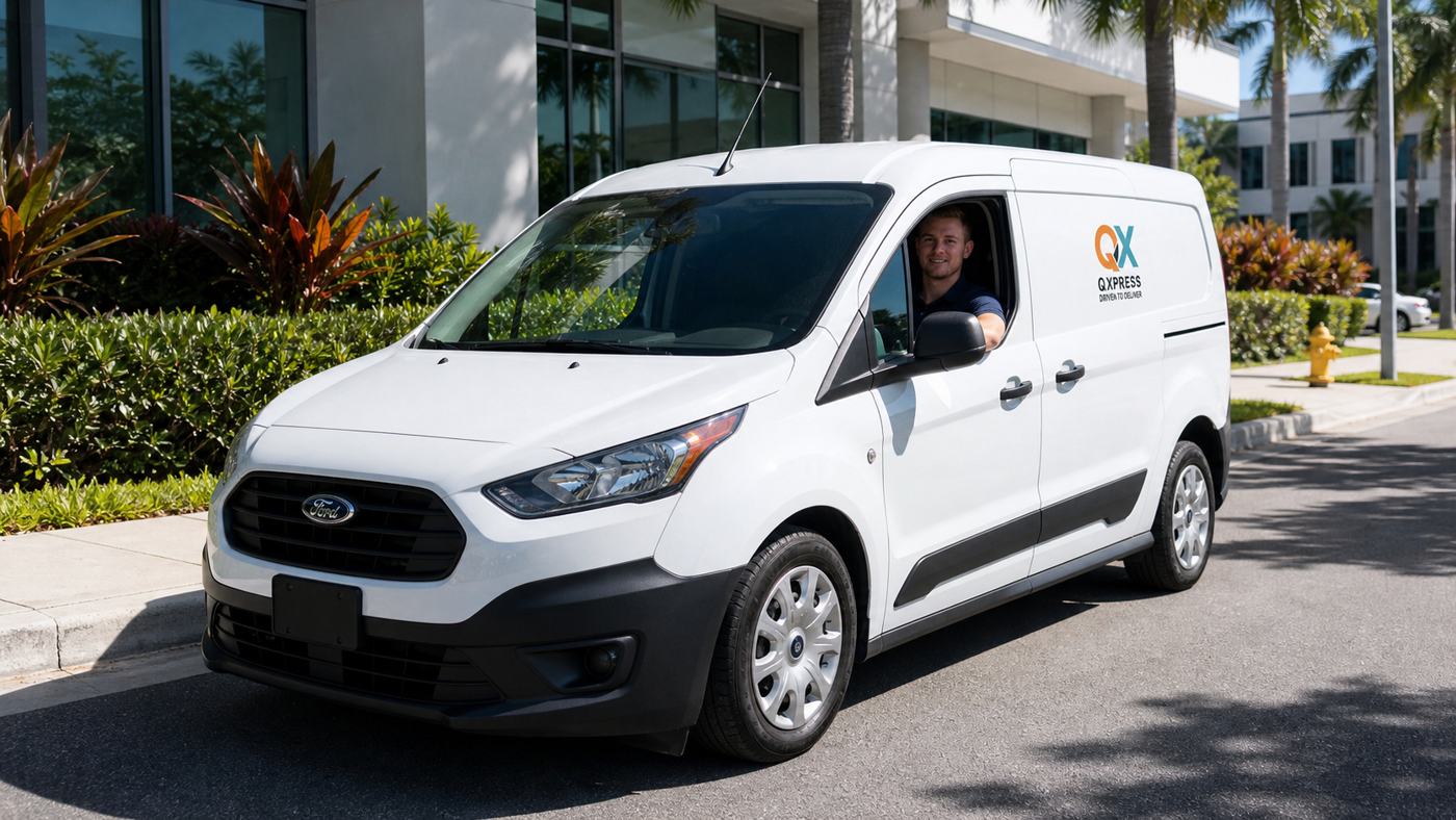 White Delivery Van