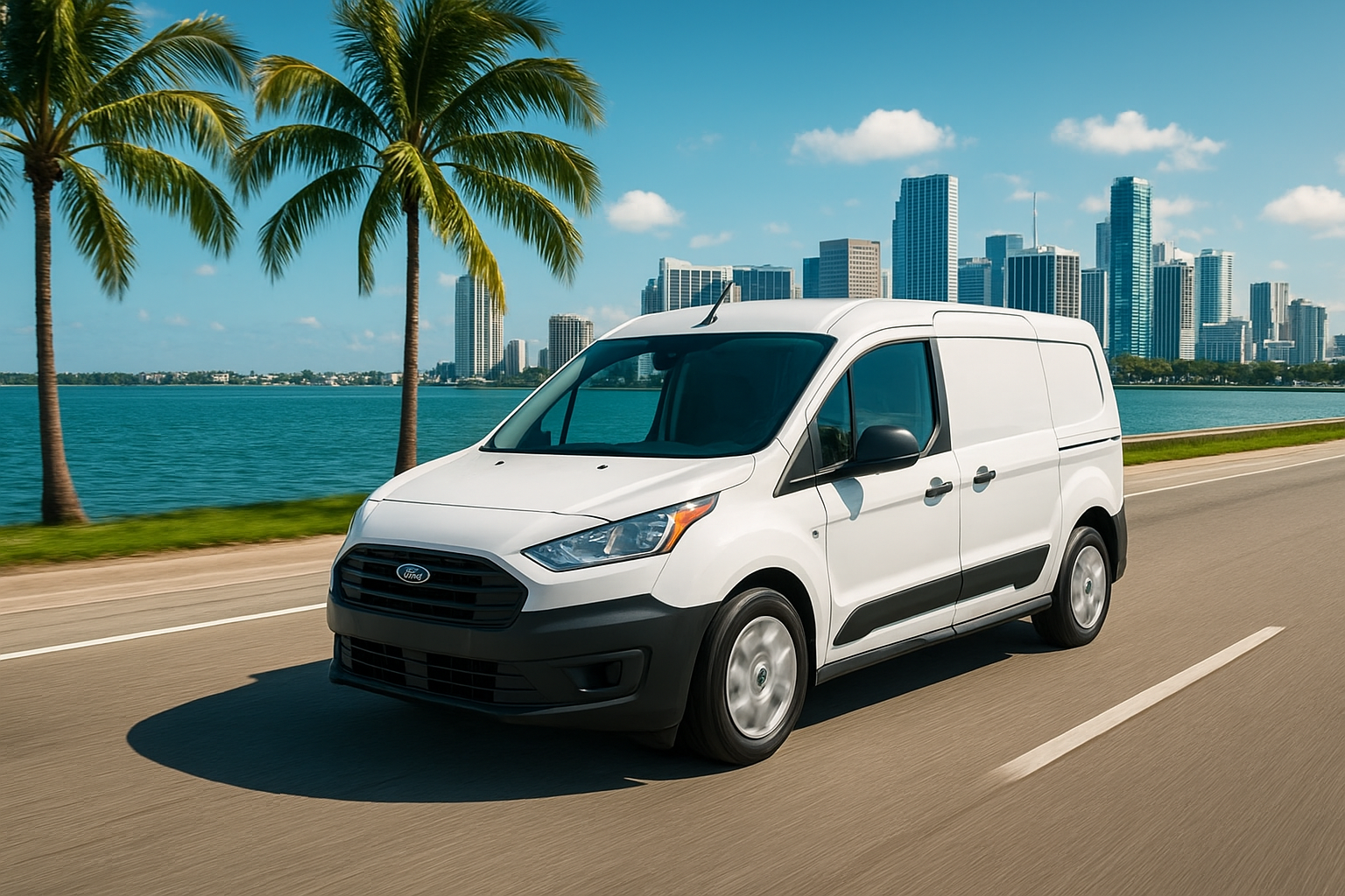 White Delivery Van